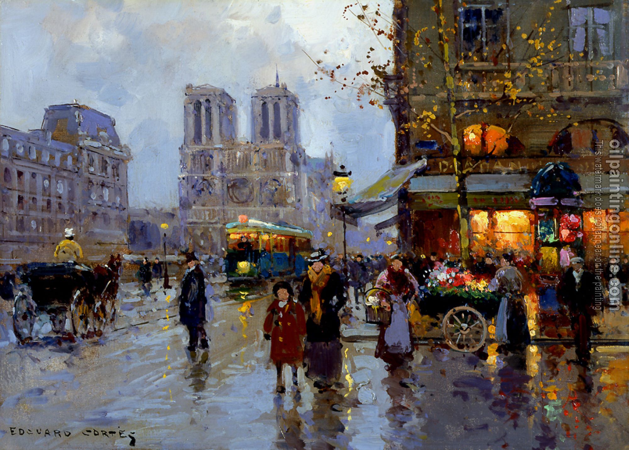 Edouard Cortes - Place St Michel, Notre Dame